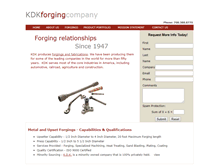 Tablet Screenshot of kdkforging.com